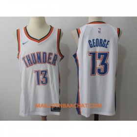 Maillot NBA Oklahoma City Thunder Paul George 13 Nike 2017-18 Blanc Swingman - Homme